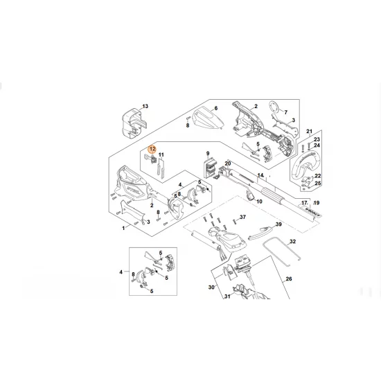 STIHL  Dźwignia blokady FA04 430 9800